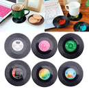 Vinyl Coaster Retro Vinyl CD Record Cup Drink Holder Tableware Placemat Mat Q8I5