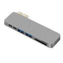 1X(7-In-1 2 Usb Port Dual Type-C Hub Docking Station Support 4kx2k Hdmi Sd/