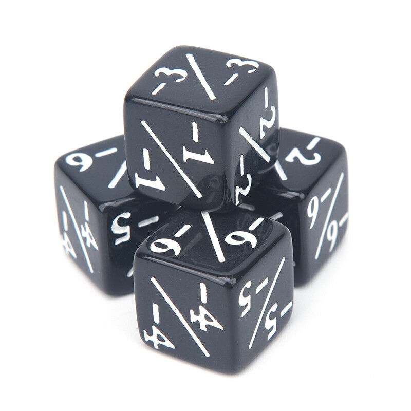 10x Dice Counters 5 Positive +1/+1 & 5 Negative -1/-1 For Gathering Table TO