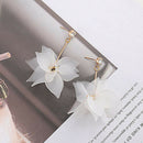 7Pair 18*12*3cm Handmade Translucent Flower Petal Shape Earrings DIY Supply Kit