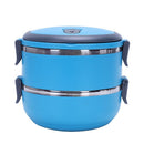 2-Layer Stainless Steel Portable Insulated Thermal Lunch Box Bento Food Con R4R7