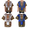 2x Men's Short Sleeve Dashiki Colorful African Festival Tribal Top Poncho