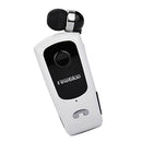 Portable Wireless Bluetooth 4.0 Headset Clip BT Earphones with Mic White