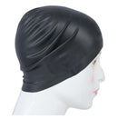 Black Soft Silicone Stretchable Swim Swimming Cap Hat for Adults