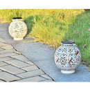 Hollow Out Hanging Solar Lantern LED Table Lamp Outdoor Solar with Handle