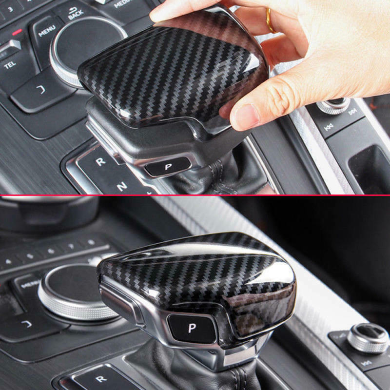 Accessories For Audi A4 B9 A5 Q5 Q7 Gear Shift Knob Cap Carbon Fiber Cover