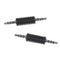 2x 3.5mm stereo male to male jack audio plug connector/coupler adapter joiner TE