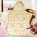 Feeding Bottle Shape Signature Guest Book Personalized Puzzle Wedding Decor