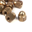 20pcs M5 Thread Dia Dome Head Brass Cap Acorn Hex Nuts V7G5