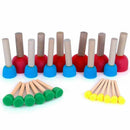 Foam Pouncer Assortment-Sponge Painting Stippler Set 24/pkg-Foam Brush Valu Y3V5