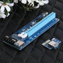 PCI-E 1X to 16X Extender Riser Card 4Pin USB3.0 Cable for Mining