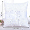Wedding Ring Pillow French Eyelash Lace Decoration Cushion Ring Bearer Pill B8Y1