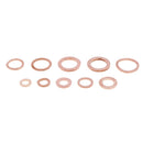 200pcs Assorted Crush Copper Washer Gasket Set Flat Ring Seal Kit W/ Box