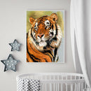 5D DIY Full Round Drill Diamond Painting Tiger Animal Cross Stitch (B1003)