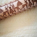 1x Christmas Wooden Rolling Pin Embossing Baking Cookies Cake Dough Xmas Biscuit