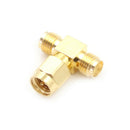 1xAdapterRP-SMA Female Plug To Two RP-SMA Male Jack T Triple1F2M RF Connector FT