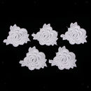 5pcs Elegant Lace Rose Flower DIY Sew Stickers Embroidery Patches Cloth Repair