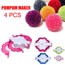 4pcs 4 Sizes Fluff Ball Home Accessories Pompom Maker DIY Knitting Needlework