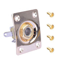 Golden Electric Guitar Rectangular Output Jack Plate for Guitar Bass Parts