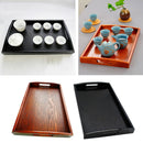Wooden Rectangle Food Tray Serving Tea Dinner Drink Catering Tray,30cm