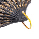 Black Spanish Style Dance Party Wedding Lace Silk Folding Hand Held Flower Fan3C