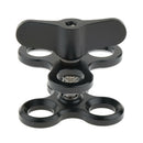 1 Inch Underwater Ball Clamp 3 Holes Easy Releasing Mounting and Moving Around