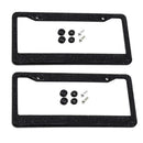 2 pcs Metal Black License Plate Frame Car Tag Cover with Screw Waterproof