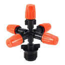 5-Head Cross Micro Sprinkler Garden Irrigation Mist Fog Nozzle Spray Watering