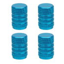 4pcs Aluminum Alloy Car Tire Wheel Tyre Caps Valve Stem Dust Covers (Blue)