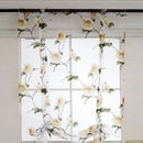 Flower Roman Curtain Window Sheer Balloon Curtain Cafe Kitchen Bedroom
