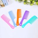 New  Wet Haircut Hair Comb Hairdressing Plastic Detangler Handle Wide-tooth C Cy