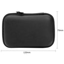 Mini Zipper Earbud Pouch USB Cable Portable Earphone Storage Bag (Black) A