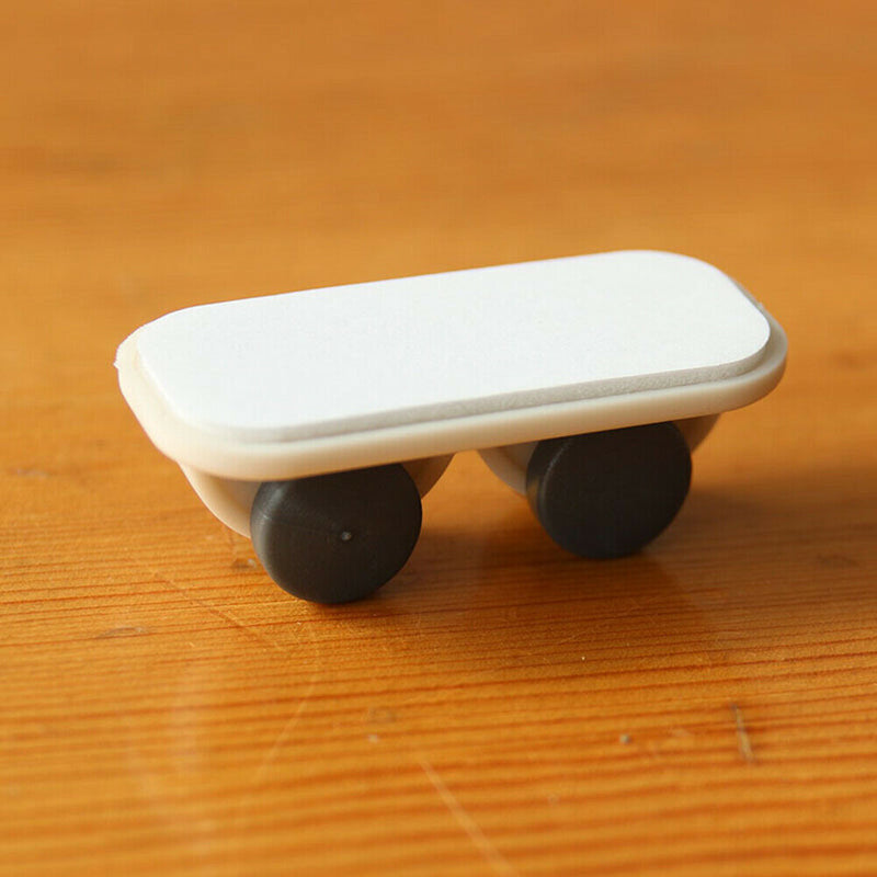 4pcs Long Fixed Casters One-Way Wheel Plastic Trash Can Undirectional Wheel