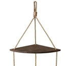 Swing Rope Floating Shelf 3 Tier Hanging Rope Shelf Wood Wall Floating Shelves