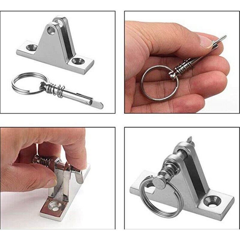 4Pack 316 Stainless Steel Bimini Top Hardware Deck Hinges for Boat Cover Bi Z2H4