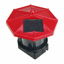 2pcs LED Solar Powered Lighthouse Statue Rotating Outdoor Garden Yard Light F8T9