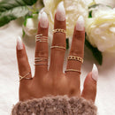 8pcs Multilayer Twist Women Knuckle Rings Women Charming Wedding Jewelry