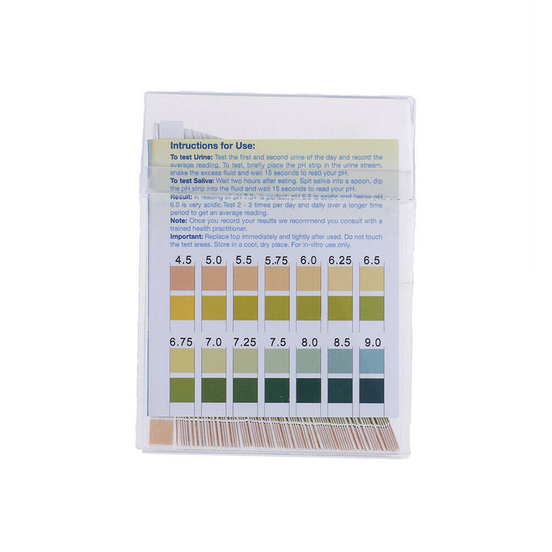 100 PH indicator test strips 4.5-9 paper litmus tester laboratory urine & sal Ew