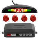 Auto 4 Parking Sensors LCD LED Display Car Reverse Radar System Alarm Kit 12V