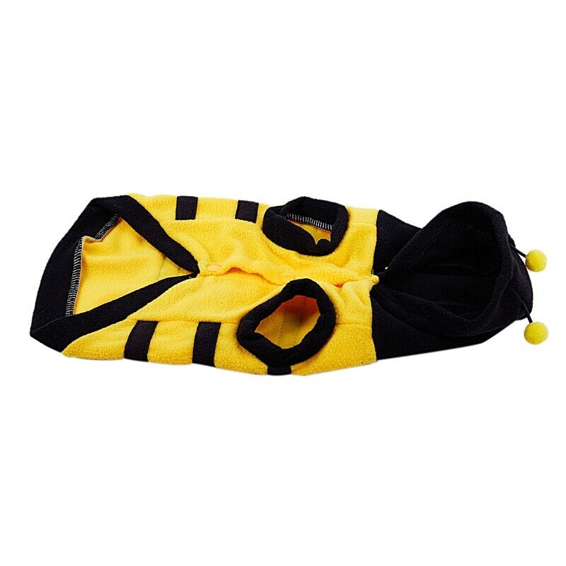 Dress up Costume Bumblebee Bee Doogie Dog Coat Clothes Pet Apparel M N7V1