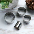 4pcs/set Rose Shape Stainless Steel Biscuit Fondant Mold Cookie Cutters