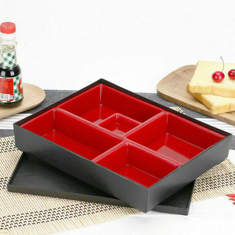 5 Grid Bento Box Japanese Lunch Box Reusable Chopsticks Rice Sushi Catering