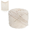 1Pcs Durable 4Mmx100 Meters Natural Beige White Macrame Cotton Twisted Cord F4D3