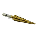 New 3Pcs Steel Titanium Coated Step Drill Bit Quick-change 1/4" Hex Shank Hot