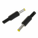 5.5mm x 2.5mm DC Power Plugs Male Barrel Connectors Black 6Pcs X2S5