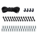 Marine Boat Expanded Deck Rigging Kit Bungee Rope J Hooks Pad Eyes M4.8 Rivets