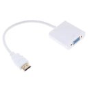 1Pcs HDMI to VGA converter adapter HD 1080P WhiteEBJC&j