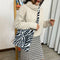 Casual Women Shoulder Trunk Plush Autumn Crossbody Bag Tote (Zebra Pattern)