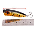 5PCS Topwater Popper Minnow Freshwater Fishing Lures Bass Baits Tackle 6