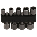 9pcs Metric Socket 5mm-13mm Hex Nut Driver Adapter Drill Bit Kit Hand T JFC